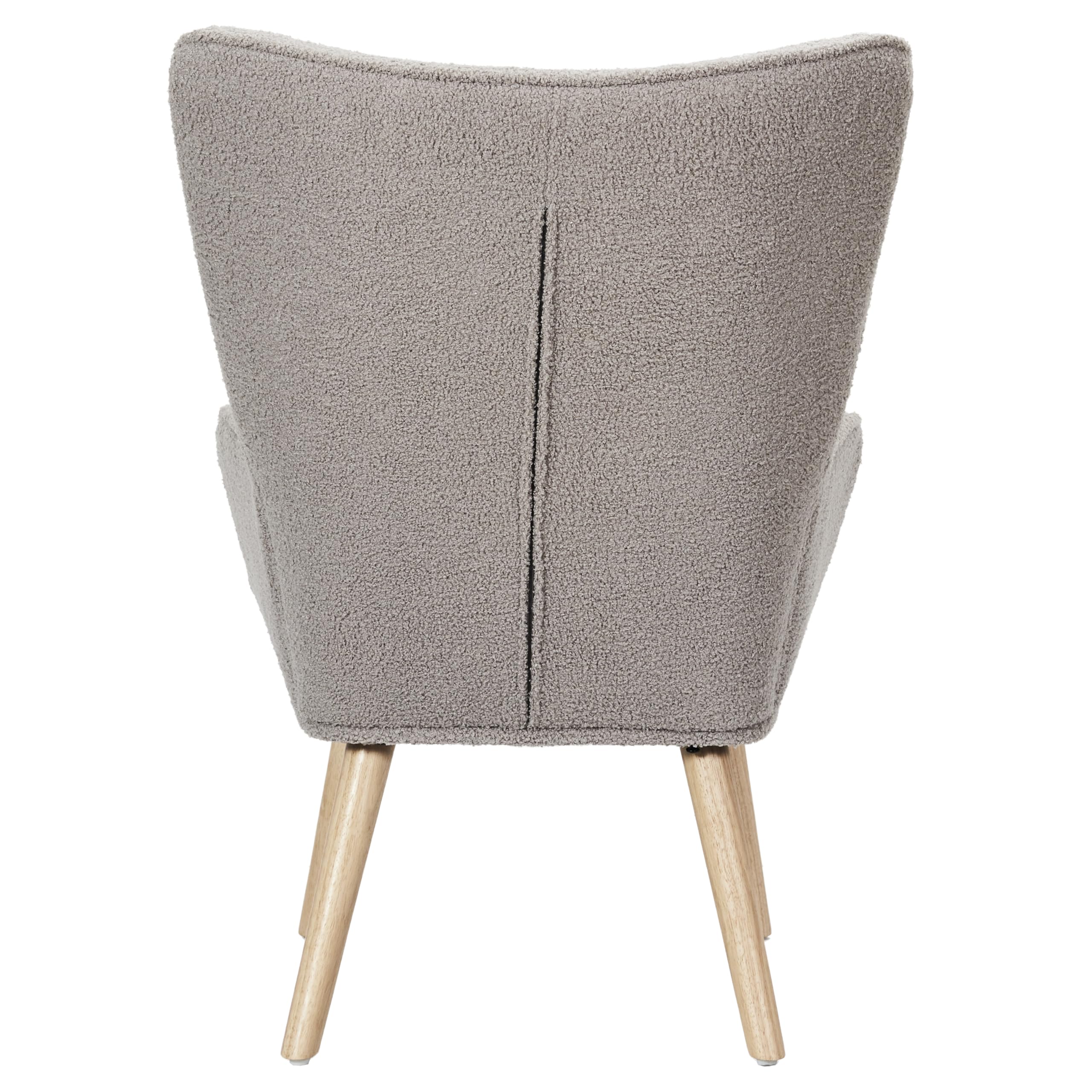 HOME DECO FACTORY Fauteuil de Salon Bouclette Confort Ergonomique Taupe