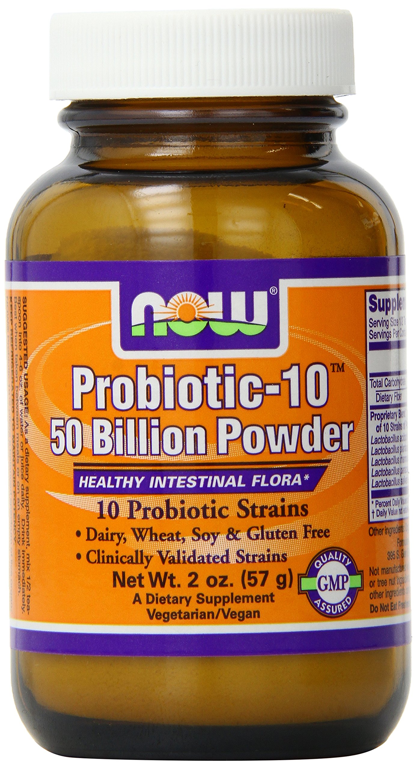 NOW Foods Probiotic-​10, 50 Billion Powder - 57g