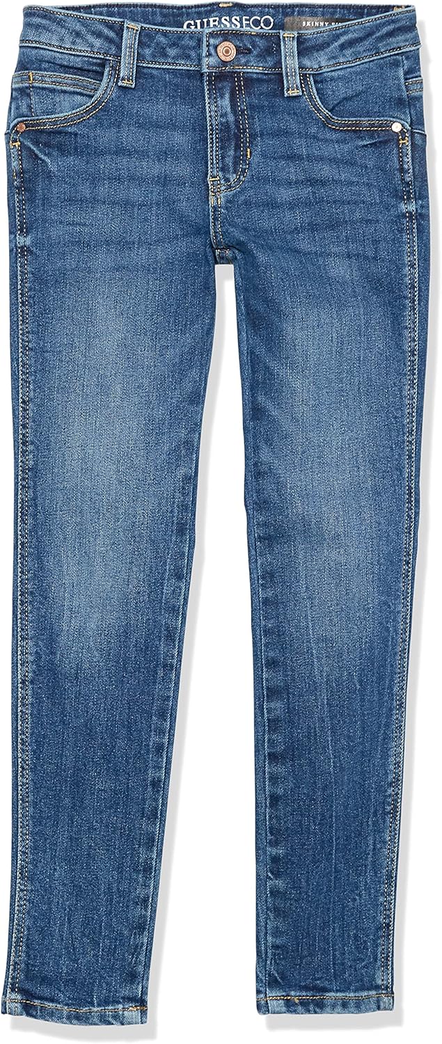 GUESS Girls' Stretch Denim Skinny 5 Pocket Jean