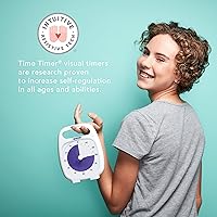 Vista 4 de TIME TIMER PLUS Temporizador visual de escritorio de 120 minutos con temporizador de cuenta regresiva con asa portátil para aula, oficina, educación