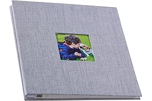 Woisut 11x10.6 Inch Self Adhesive Scrapbook Album for 3x5 4x6 5x7 6x8 8x10 Pictures