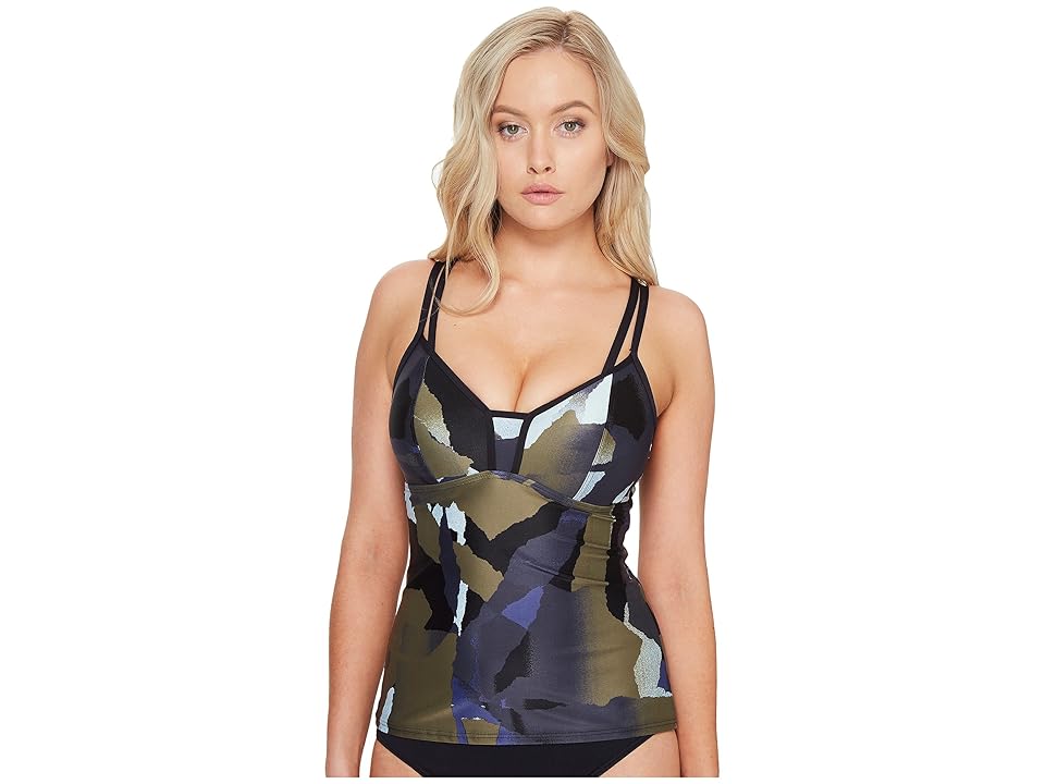 

Lole Azura Tankini Top - D-Cup (Lichen Santa Fe) Women's Swimwear, Blue