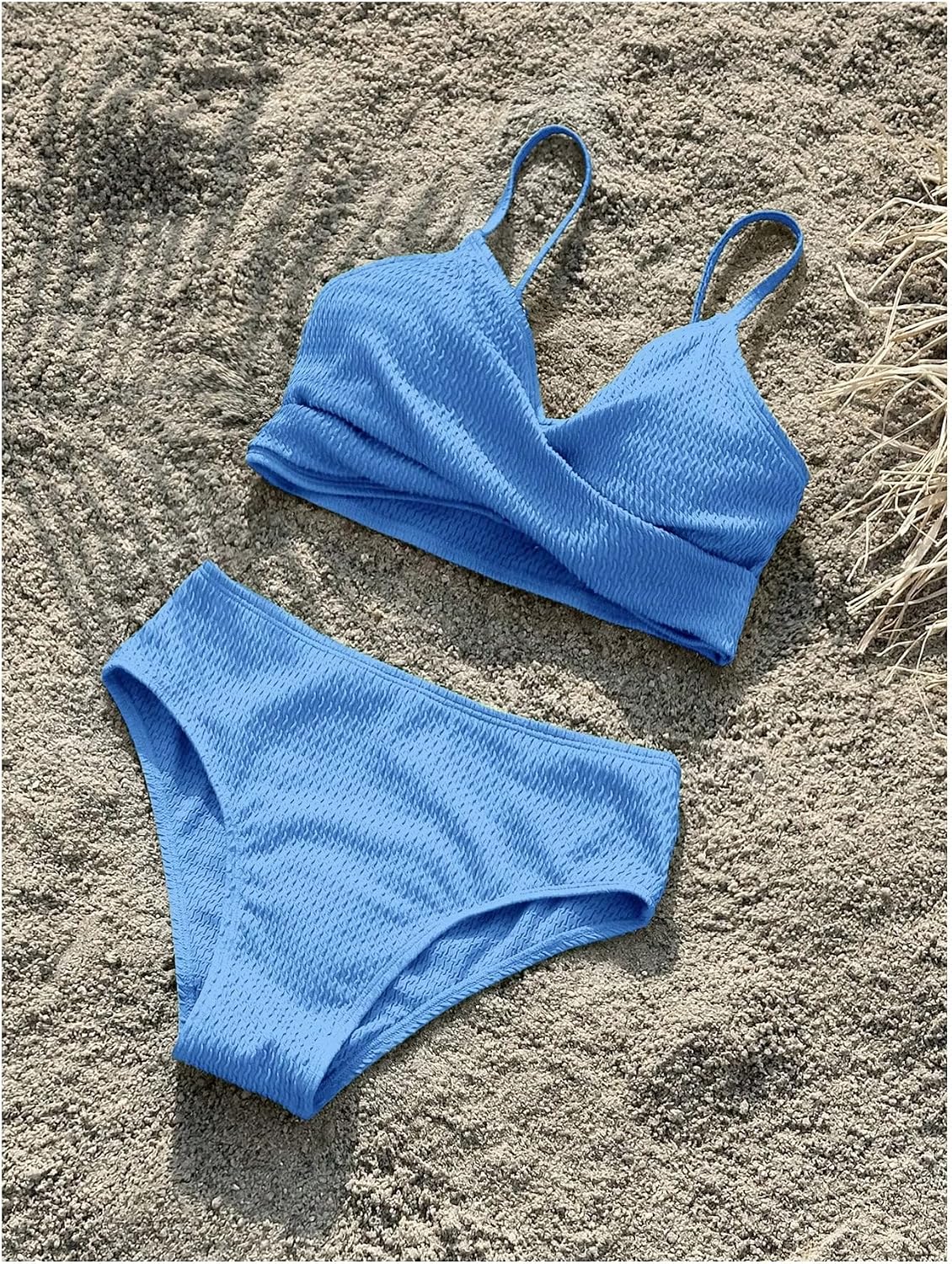 SHENHE Girl's 2 Piece Swimsuits V Neck Criss Cross Adjustable Strap Bathing Suits Bikini Set