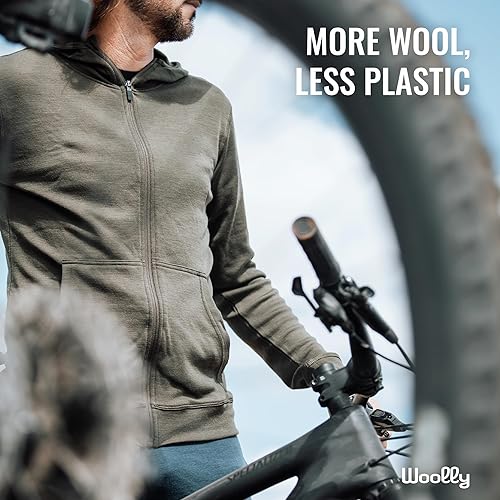 Miniatura 5 de Woolly Clothing - Sudadera de lana merino para hombre, con cremallera, transpirable, antiolor