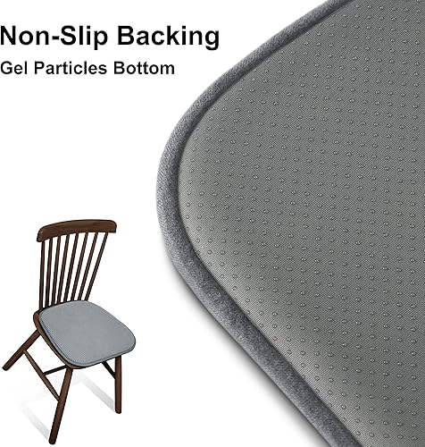 Miniatura 3 de Shinnwa Paquete de 4 cojines antideslizantes para sillas de comedor, cojines de asiento de cocina en forma de U, juego de 4, 15 x 16 pulgadas, color