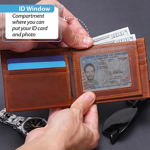 Miniatura 5 de Customizable Genuine Leather Wallets for Men, Personalized Small Gifts for Men, Christmas Gifts for Men, Gifts for Men Who Have Everything, Men's
