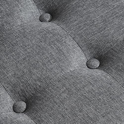 Miniatura 6 de Furnimart Banco otomano de almacenamiento de 42.5 pulgadas, banco de almacenamiento tapizado para dormitorio, entrada, sala de estar, lino copetudo