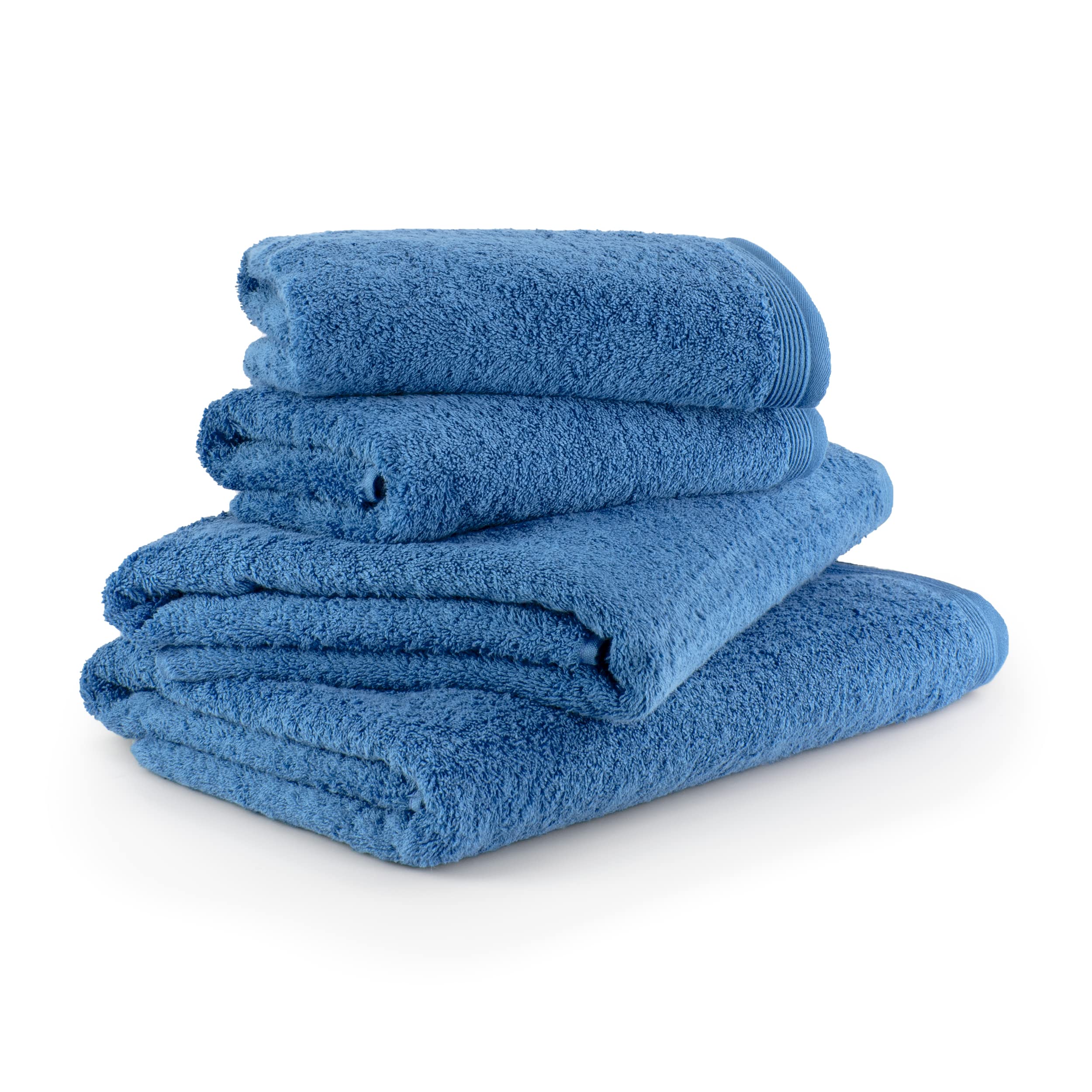 MÖVE Superwuschel Towel Set, 3 Hand Towels, Made in Germany, 100% Cotton, Lagoon, 3 x 50 x 100 cm
