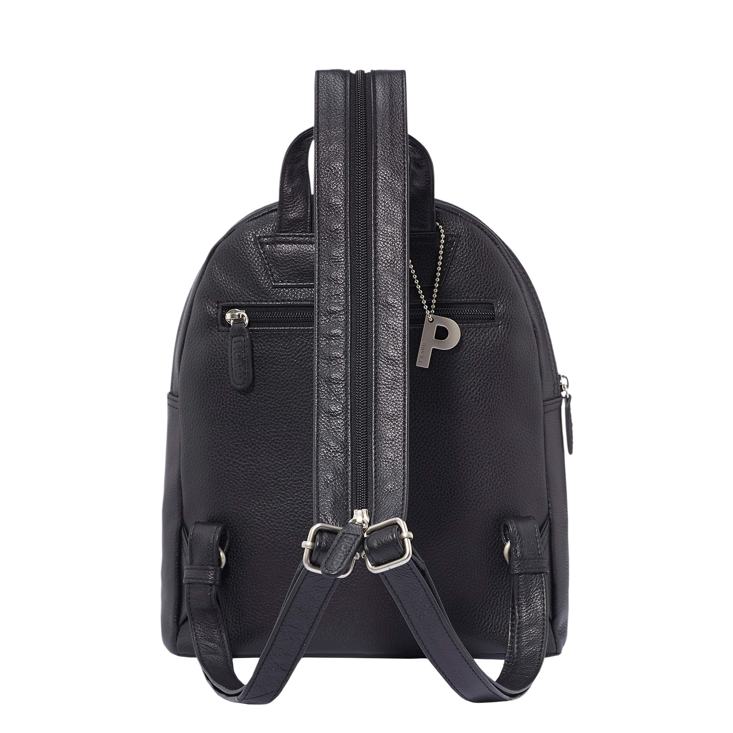 Picard Damen, Unisex Rucksack LUIS aus Rindsleder Mittel, Klein | mit Reißverschluss | Rucksack | Alltag, Ausgehen, Business