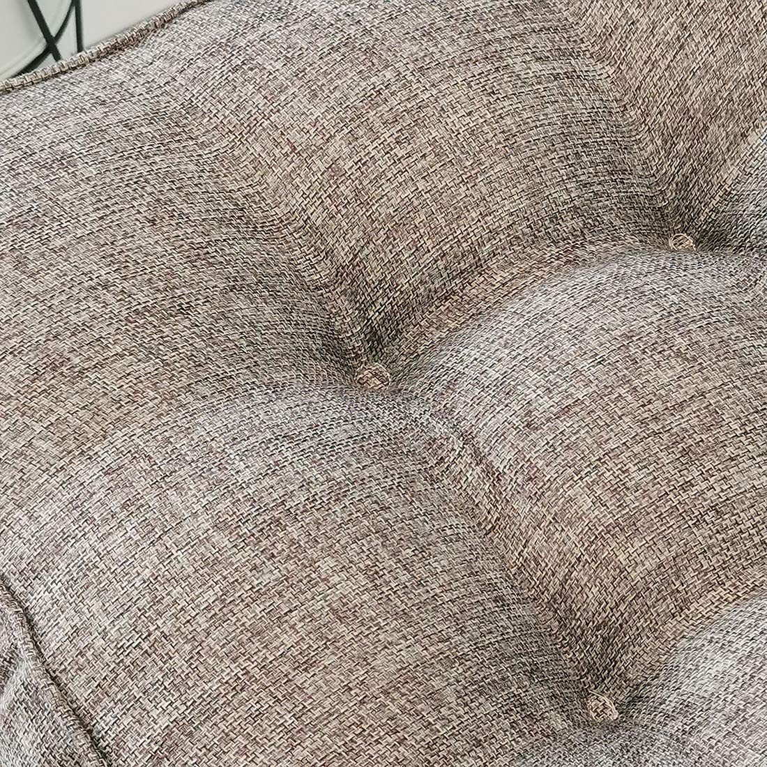 Cojín de Silla Cuadrado de Lino sintético, Cojines de Silla firmes y Suaves, Asiento cómodo para Oficina, hogar o automóvil, 20 x 20 Pulgadas, Gris