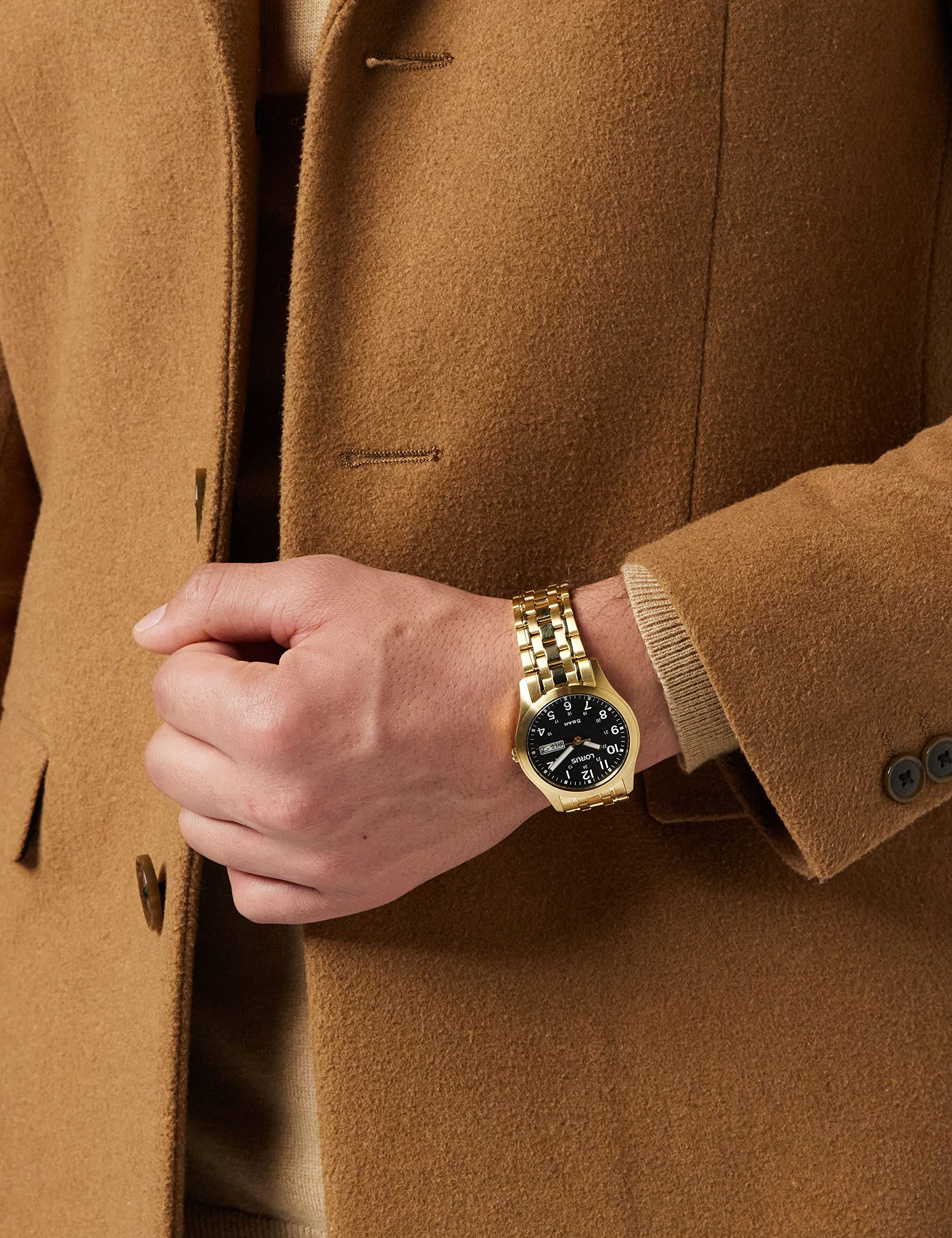 Lorus Orologio analogico al quarzo da uomo con bracciale in metallo