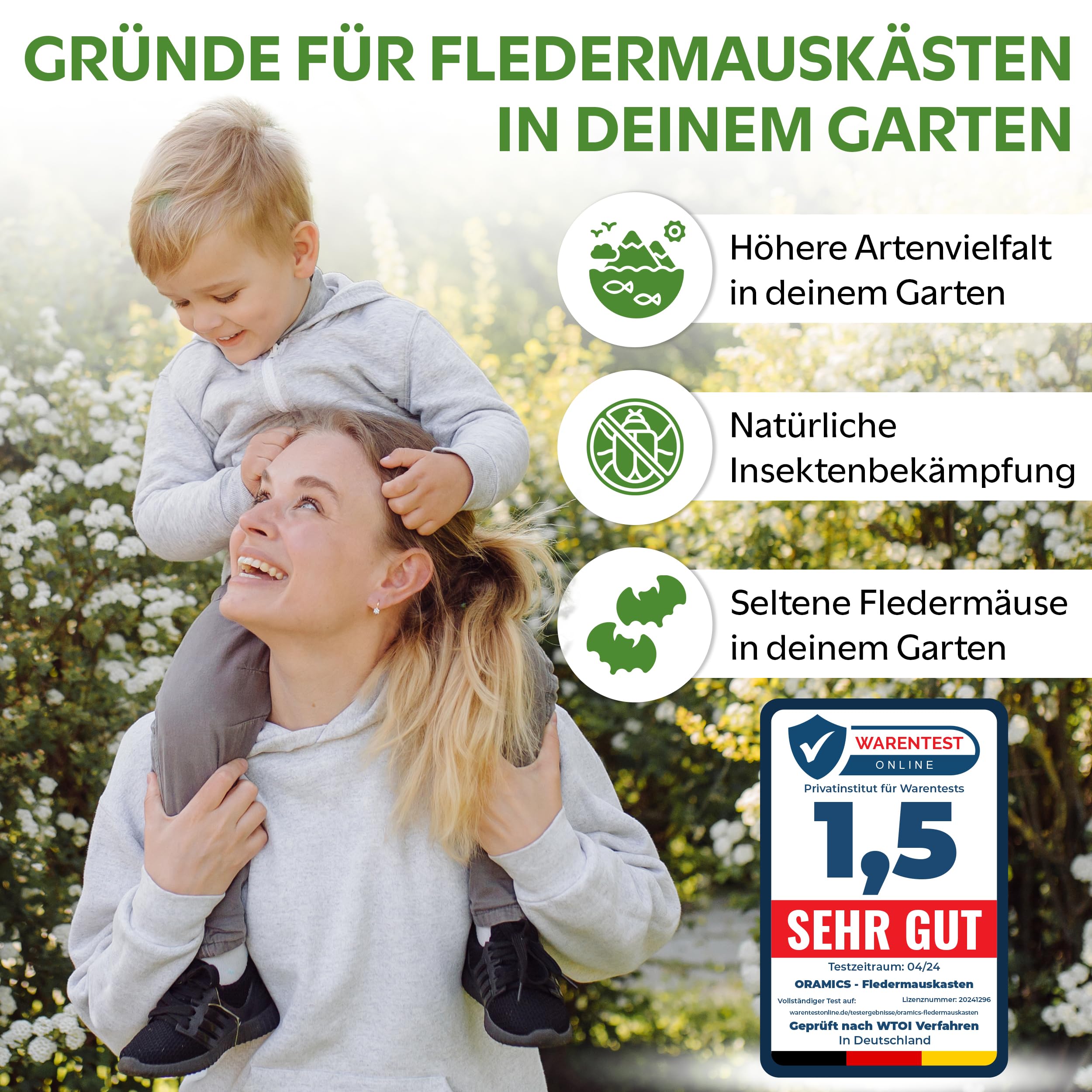 2 Stück Oramics Fledermauskasten aus Kiefernholz [Made in Europe] – Fledermaushaus für den Garten als Unterschlupf und Winterquartier für Fledermäuse – Fledermaus Nistkasten Winter- und Wetterfest