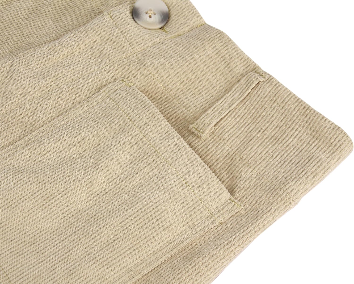 miduo Womens Casual Button Zipper High Waisted Straight Leg Wide Leg Corduroy Pants with Pockets Trousers