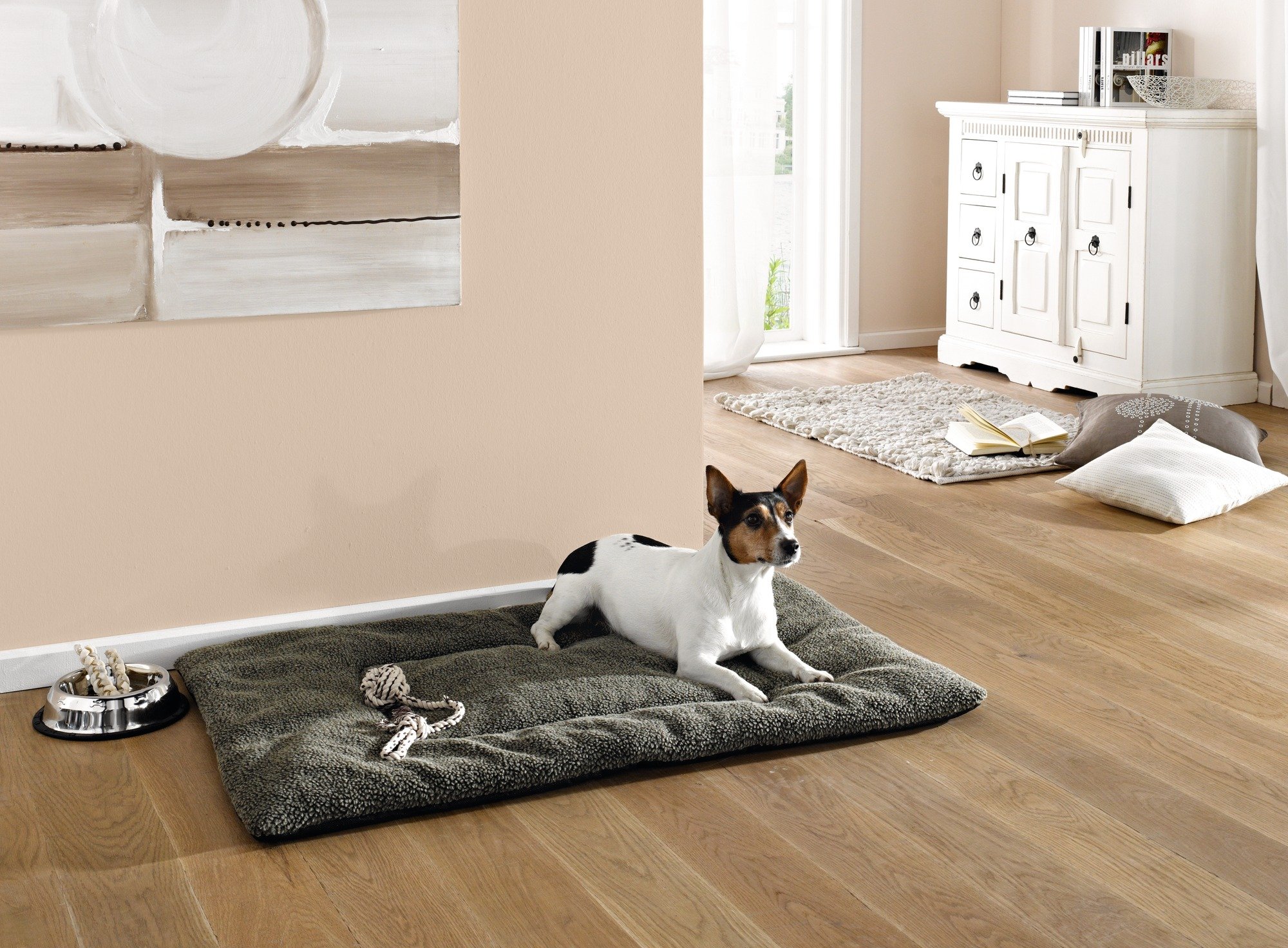 FRANK FLECHTWAREN Tierdecke, Hundedecke, Tierliegedecke Teddy 104 x 71 cm,
