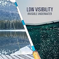 Vista 7 de Reaction Tackle Línea de pesca de monofilamento de hielo, línea de pesca en hielo de alto rendimiento con baja memoria, alta resistencia a