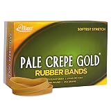 Alliance Rubber 20745 Pale Crepe Gold Rubber Bands Size #74, 1 lb Box Contains Approx. 320 Bands (3 1/2" x 3/8", Golden Crepe) – view 2