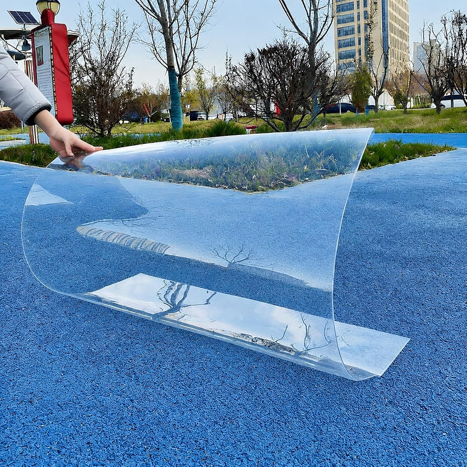 HARELA Transparent Polycarbonate Roof Sheet, Acrylic Glass Panels, High-Definition Transparent and High-Toughness, for Cold Frame Replacement Shed(1x3m(3.3x8ft))