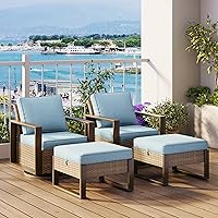 Vista 27 de Sofá de Mimbre Metálico para Patio de 75", Sofá Sillón de Ratán para Exteriores de 3 Asientos para Todo Tipo de Clima con Cojines Premium