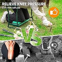 Vista 5 de Backyard Expressions Garden Kneeler - Asiento de jardinería multifuncional y rodillero Verde