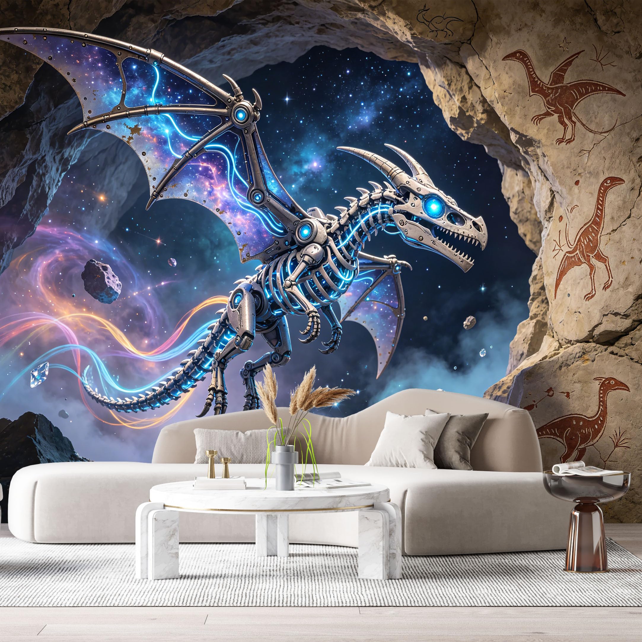 Custom Size Wall Mural Heavy Armored Fantasy Beast Mecha SciFi Fantasy Futuristic Space Art SelfAdhesive Art Prints Removable Large Wallpaper Boy Bedroom Esports Game Tenant Room Studio