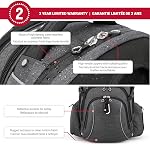 SWISSGEAR Carry-On Backpack with Rainproof Laptop Section and Tablet Compartment- Fits 15.6-Inch to 17.3-Inch Laptop, Grey