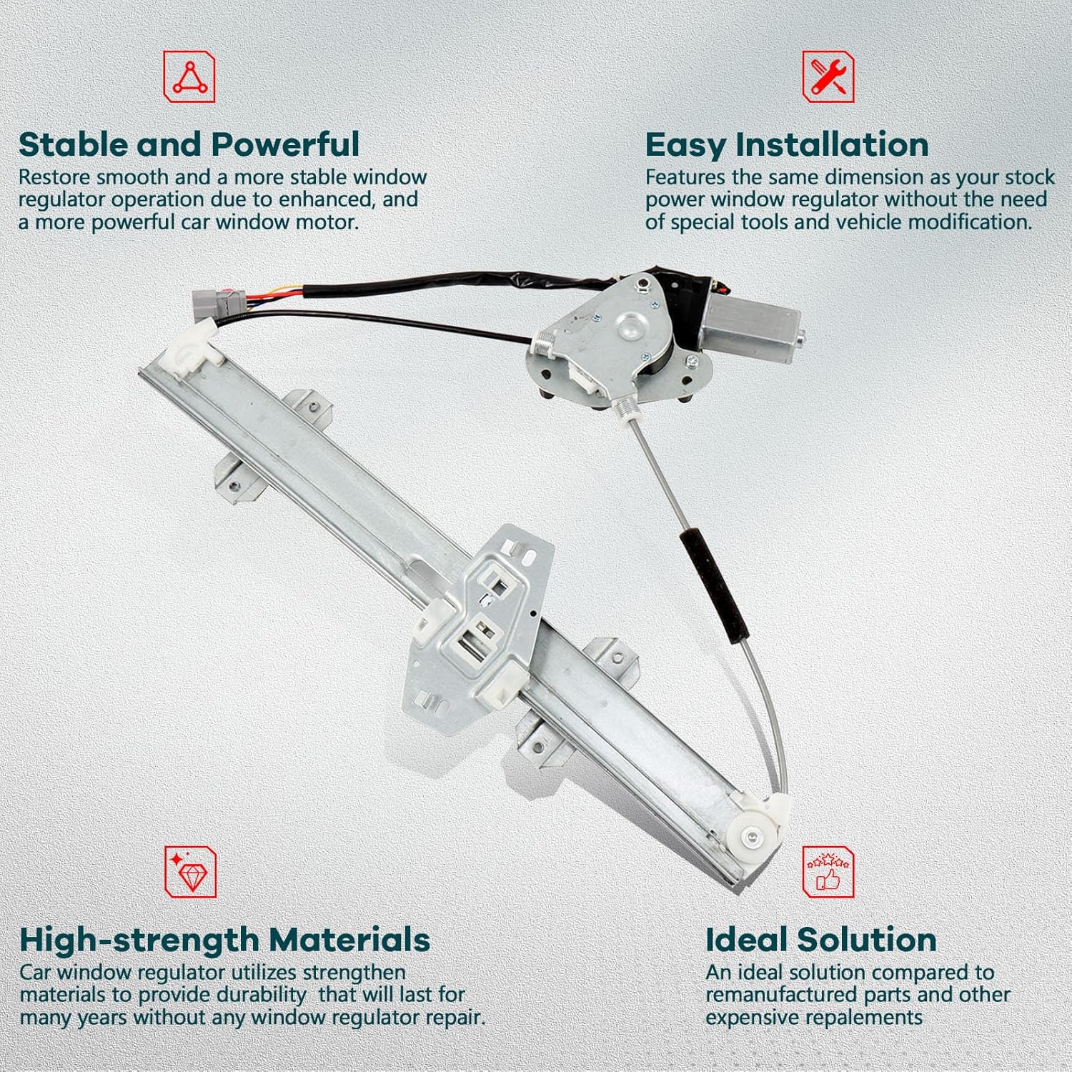 findauto 741-734 power window regulator with motor fit for 1996-2000 for honda civic, front left driver side