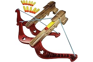 2-Pack Handmade Wooden Crossbow Set
