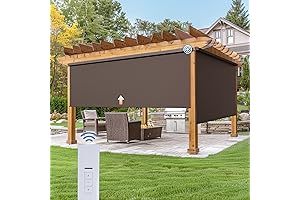Motorized Outdoor Privacy Shades for Patio with Remote Control