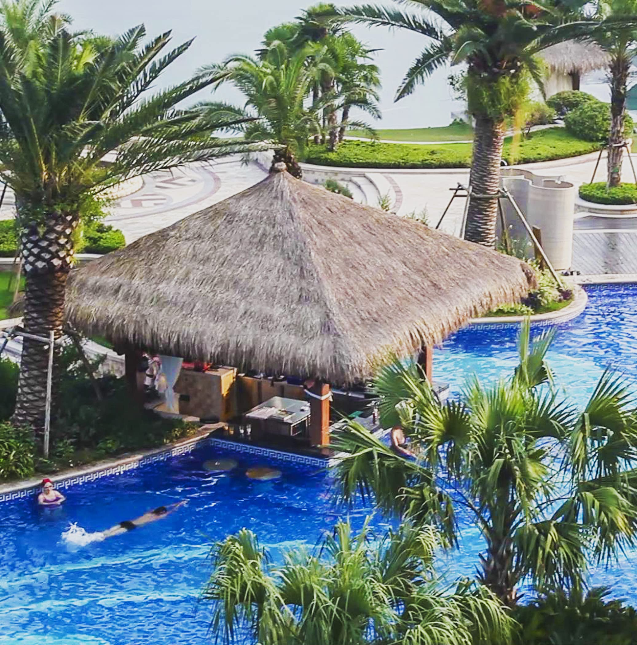 Simulation Strohdach Wetterfestes Strohdach Künstliche Kunststofffliesen – 0,5 X 0,5 M/Stk. für Tiki-Bar-Dachgärten, Terrassendeck, Pavillons, Patio-Sonnenschutz (Größe: 15 Stück, Farbe: Hellgelb)