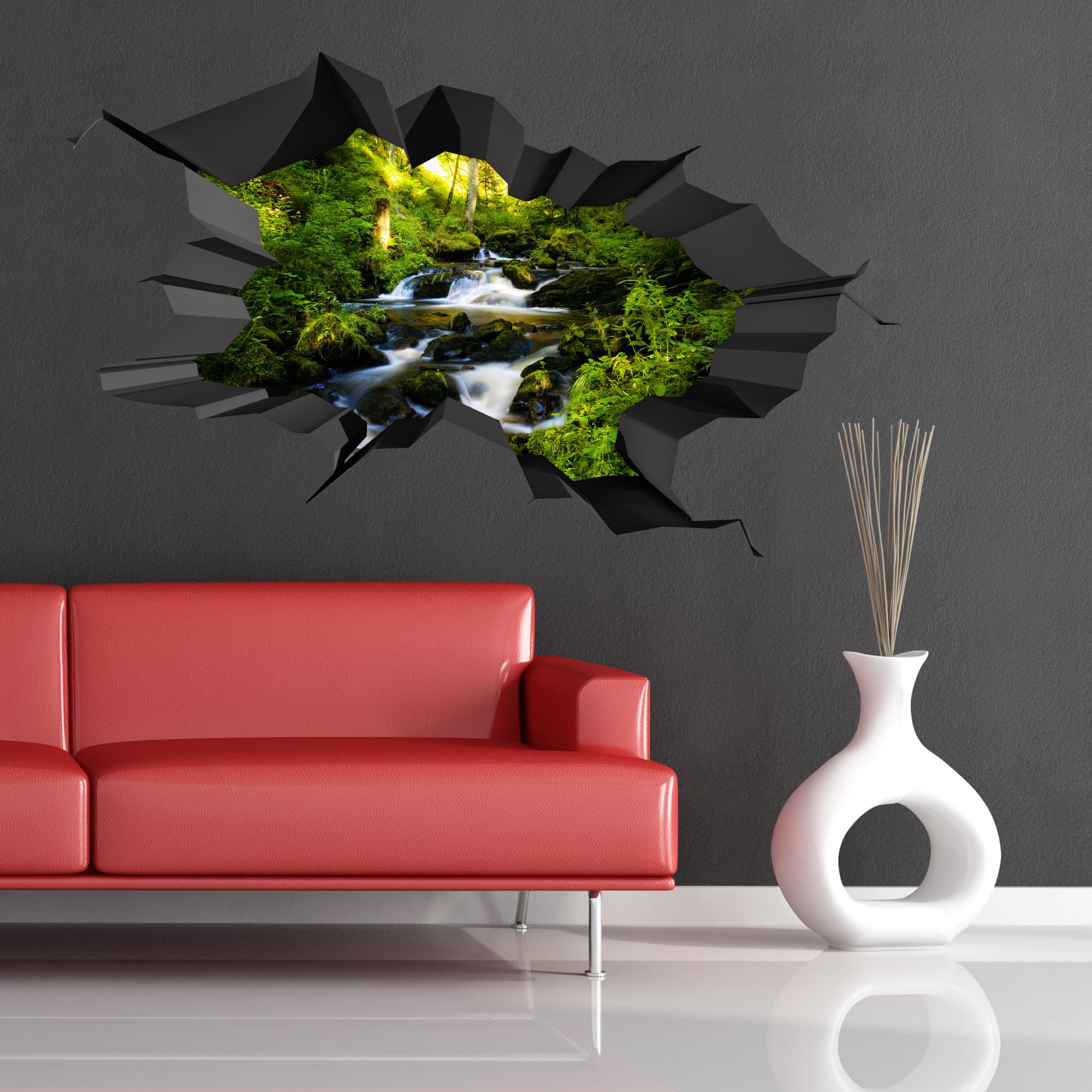 FULL COLOUR WOODS WOODLAND ED TREES FOREST 3D WALL ART STICKER TRANSFER DECAL MURAL PRINT 4