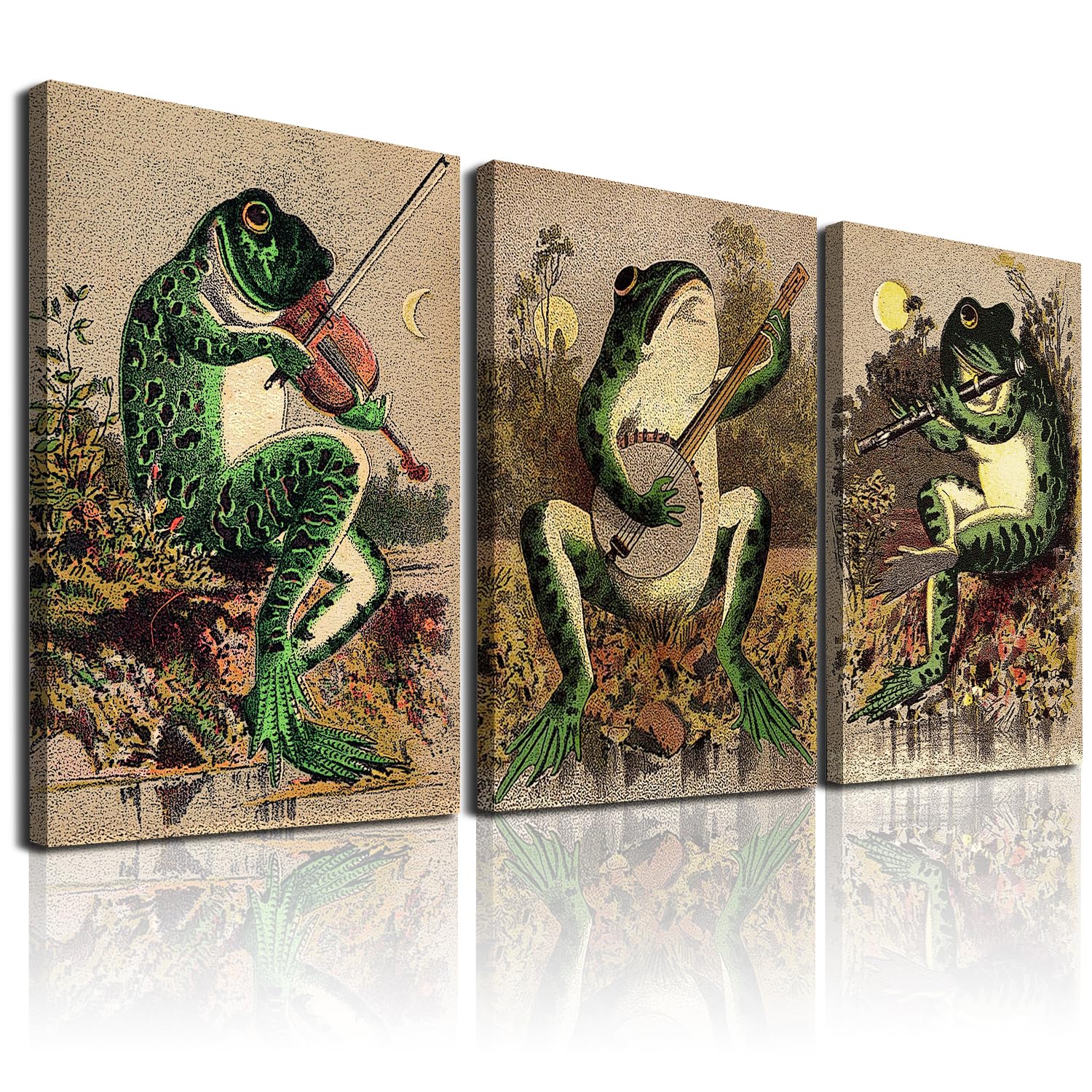 Amazon.com: Vintage Banjo Frog Art Posters Canvas Painting