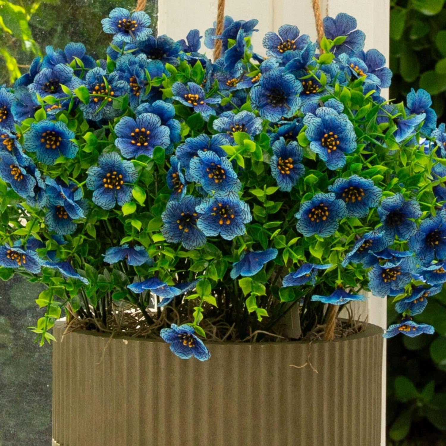 Nearly Natural 13in. UV Resistant Artificial Daisy Bush (Indoor/Outdoor) - Set of 12