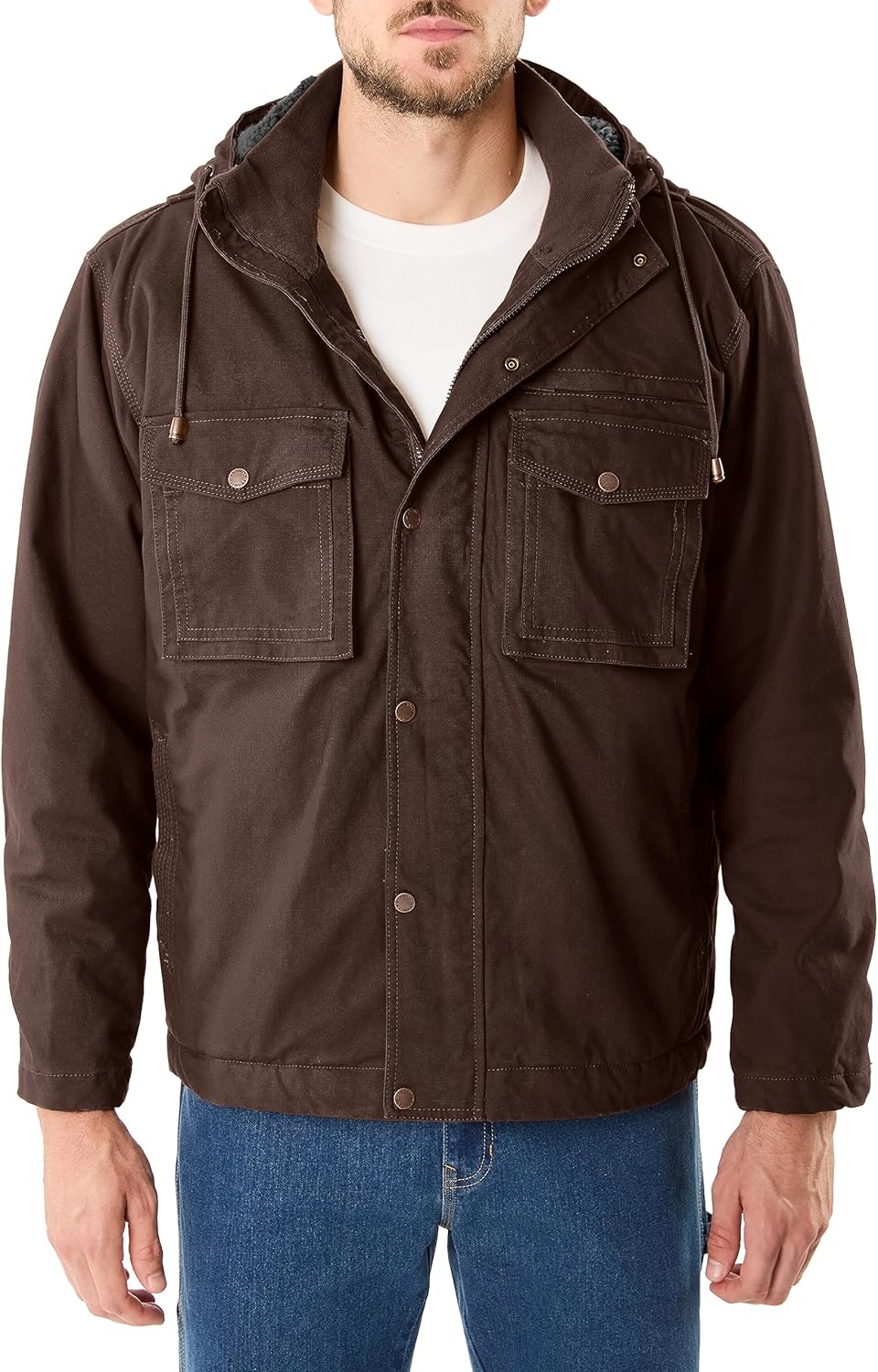 Smith's Workwear Mens Sherpa-lined Duck Work JacketWork Jacket
