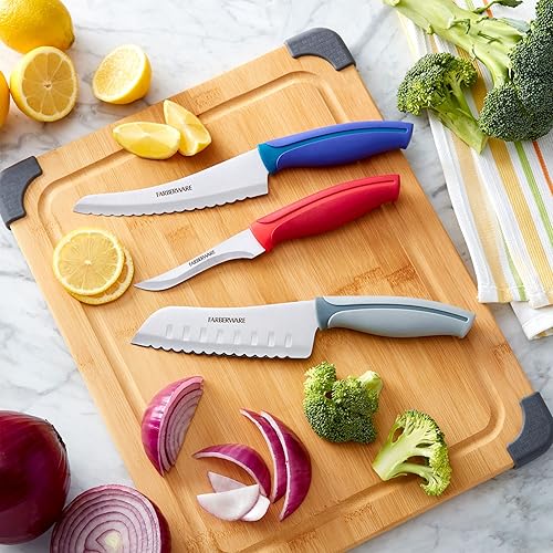Miniatura 5 de Farberware Precise Slice - Juego de cuchillos utilitarios, 3 piezas, multicolor