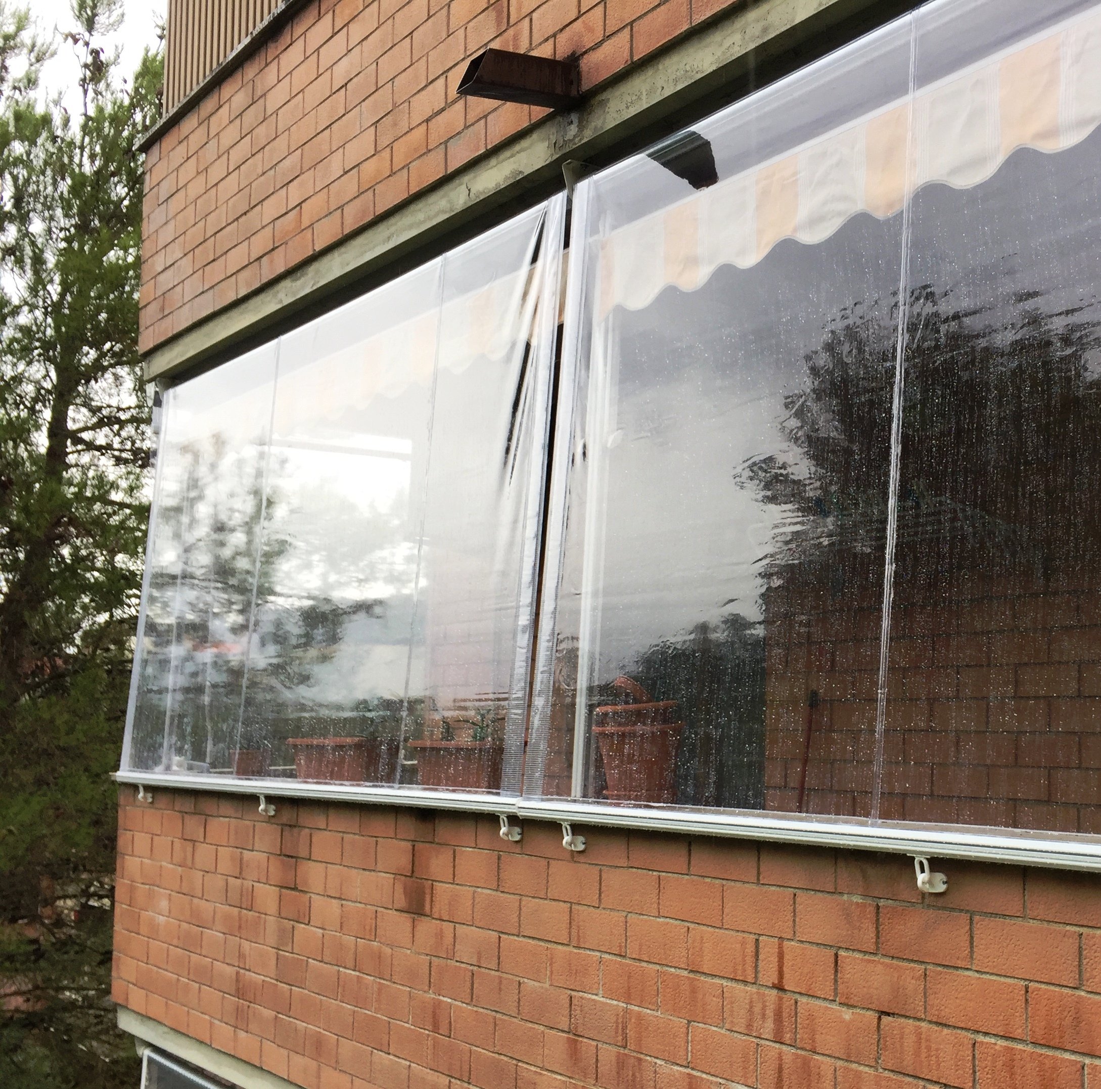 Tenda Antipioggia Trasparente in PVC Crystal - Made in Italy.