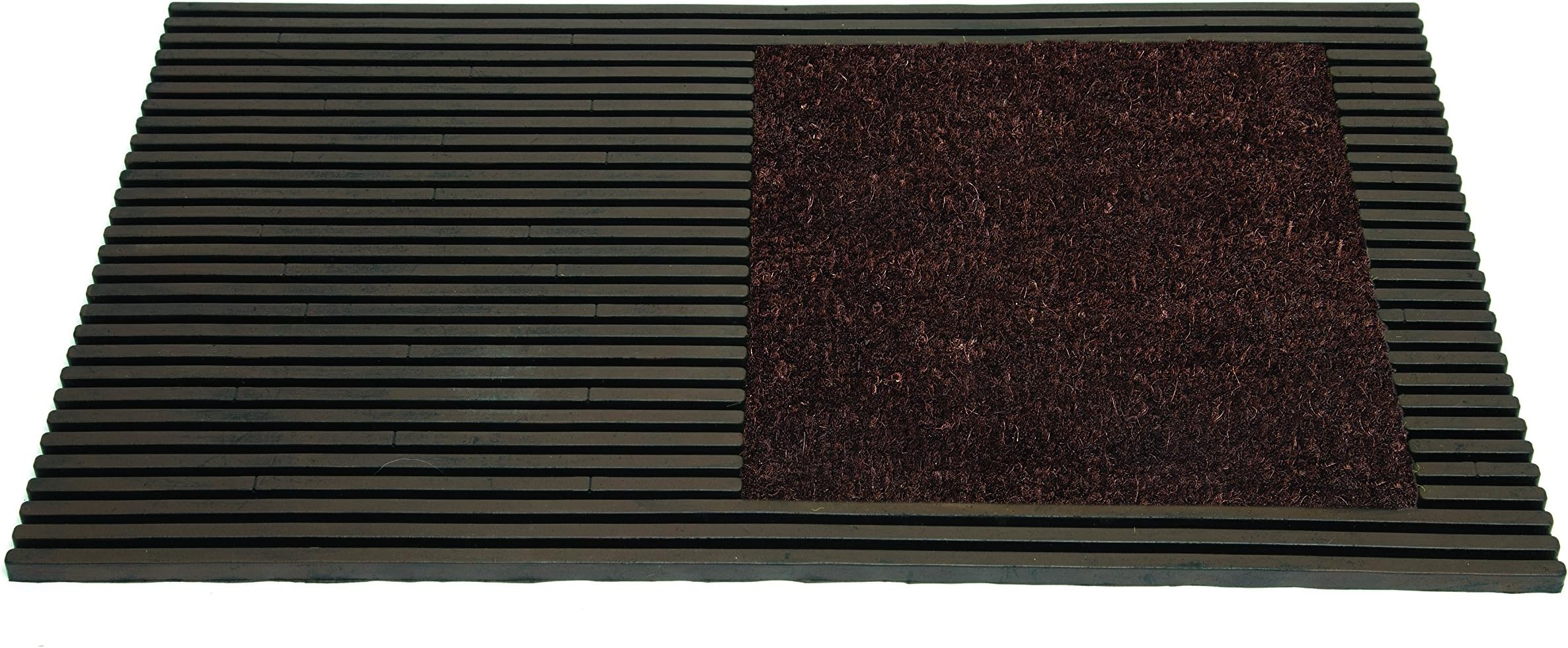 The FHE Group Square Patch Door Mat, 18 by 30-Inch, Brown with Brown Patch