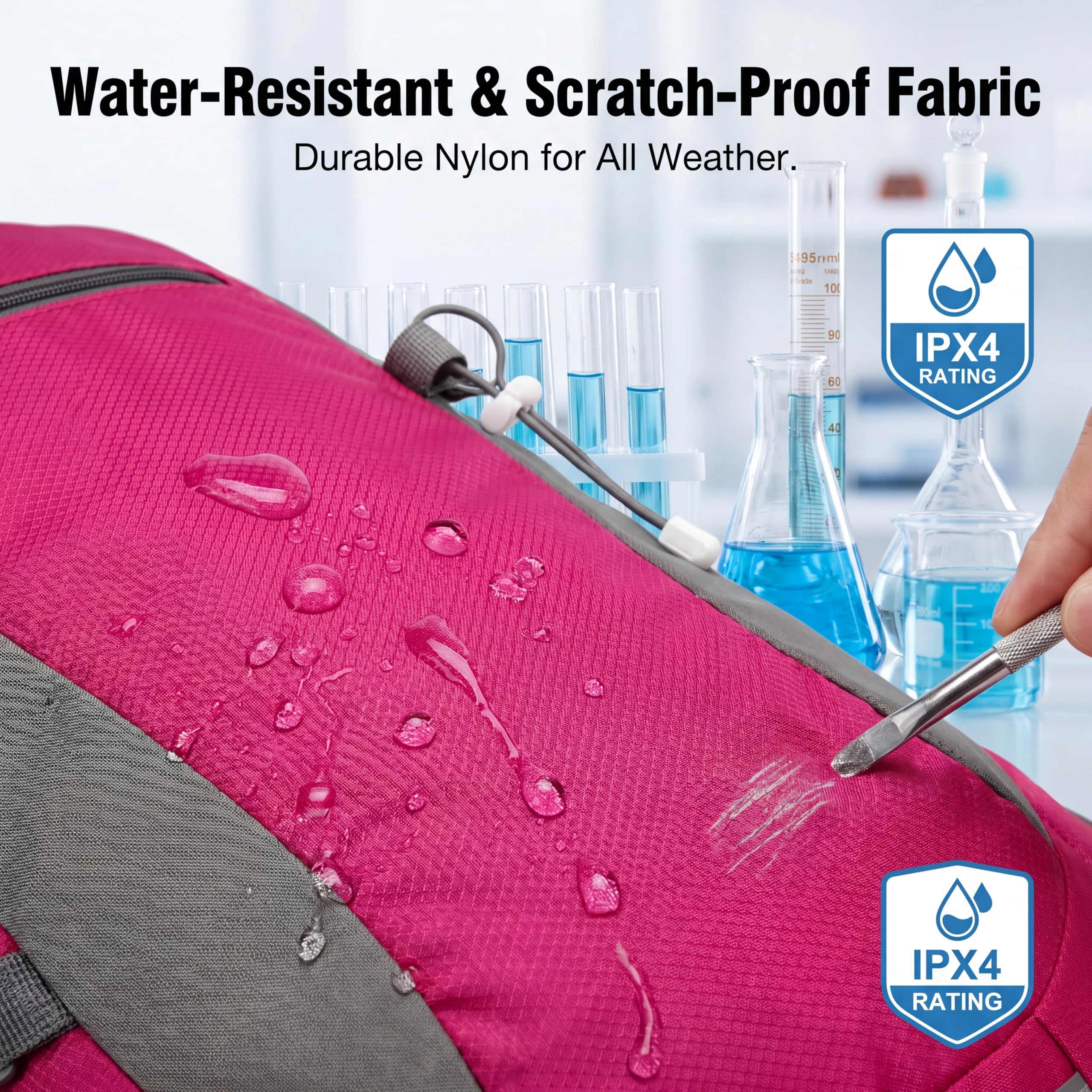 Zaino da trekking da 40 l, leggero e resistente all'acqua, con copertura antipioggia, traspirante, multi-scomparto, per uomini e donne, per attività all'aperto, campeggio, trekking, ciclismo