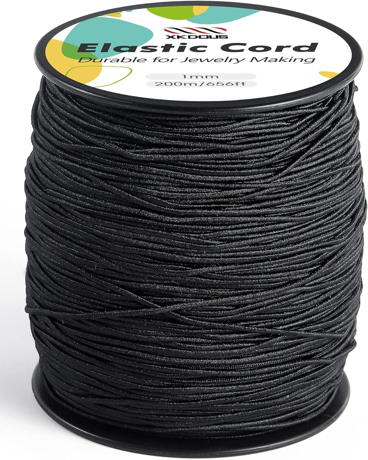 XKDOUS Elastic Cord for Bracelets, 1 mm 656 Feet Stretchy