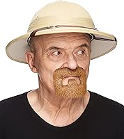 Vista 12 de Mustaches Autoadhesivo, novedoso, barba falsa para recluso, pelo facial falso, accesorio de disfraz para adultos, color negro brillante Negro