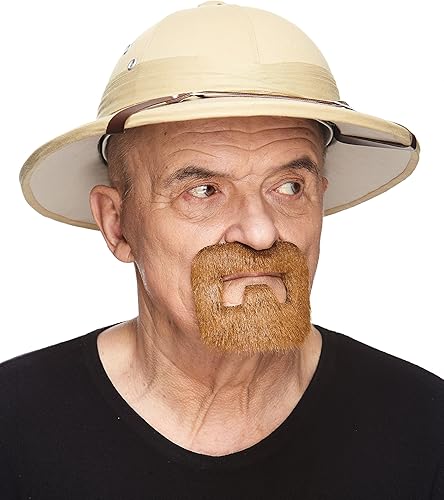 Miniatura 12 de Mustaches Autoadhesivo, novedoso, barba falsa para recluso, pelo facial falso, accesorio de disfraz para adultos, color negro brillante Negro