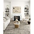 Loloi Layla Collection LAY-14 Mocha/Blush 2'-3" x 3'-9" .13" Thick Accent Rug, Soft, Durable, Vintage Inspired, Distressed, Low Pile, Non-Shedding, Easy Clean, Printed, Living Room Rug