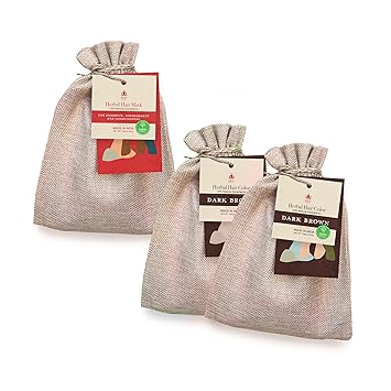 Skon Naturals | Herbal Hair Color and Hair Mask | Dark Brown x 2 | 100g each | No Chemical | No Ammonia