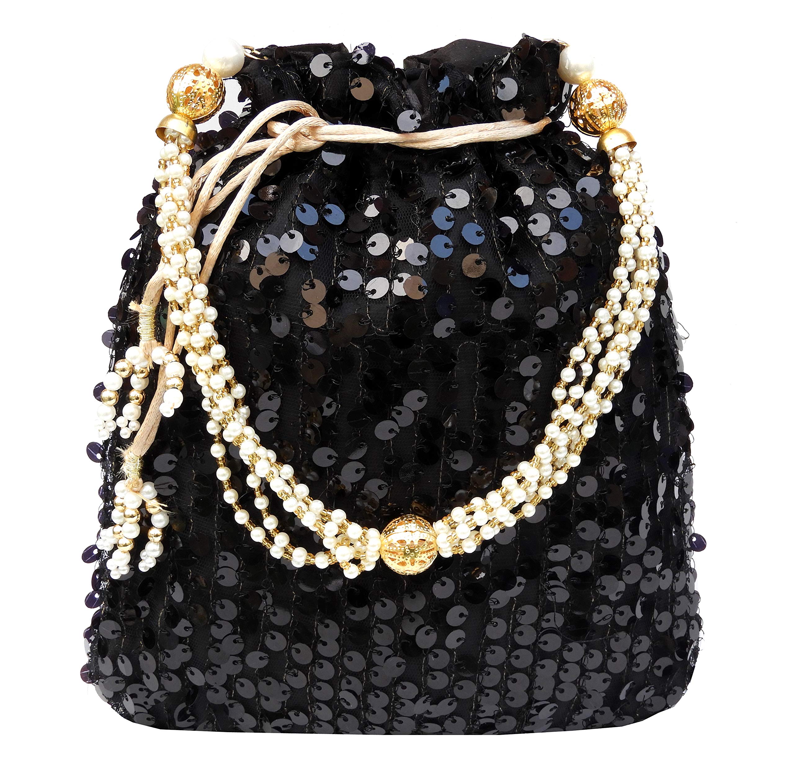 Designer Polti Bag Pearl Handle and Tassel Ethnic Purse Women’s/Girls's Handbag for Party, Casual, Bridal-image-24