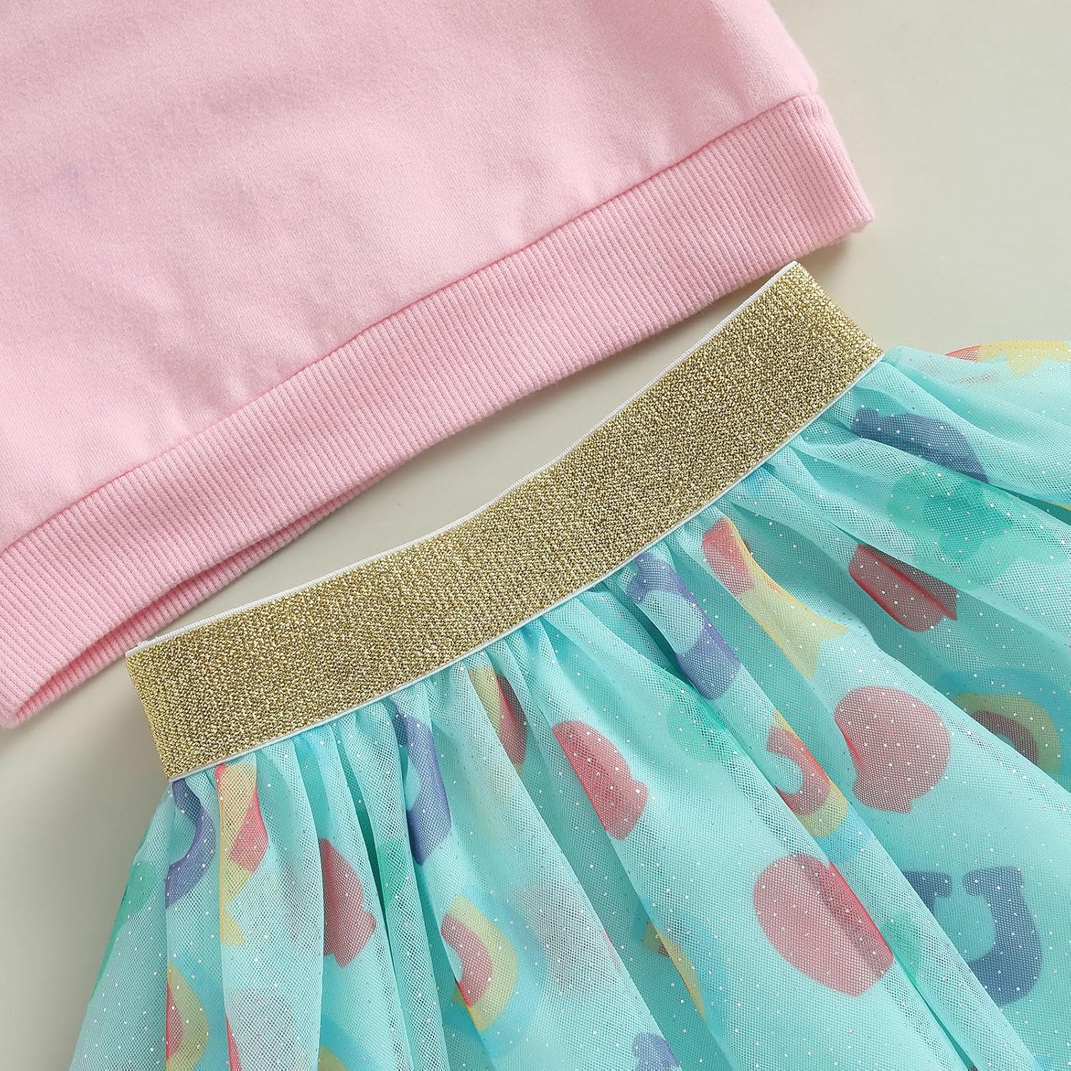 Kayotuas Toddler Baby Girl St Patricks Day Outfit Lucky Charm Sweatshirt and Tulle Tutu Skirts Set Cute Infant Irish Clothes - Image 7