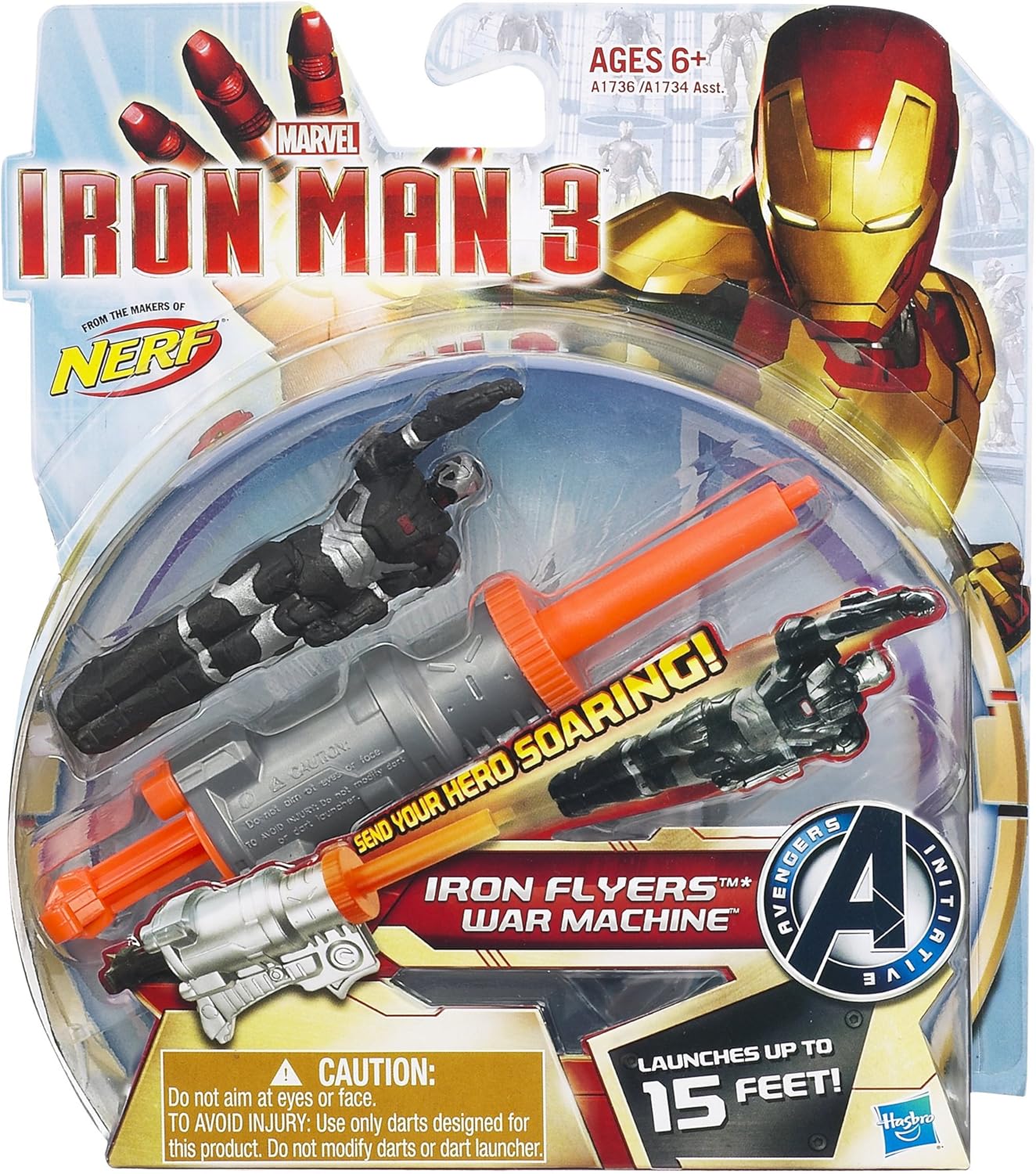 Hasbro Toys Marvel Iron Man 3 Iron Flyers War Machine Launcher