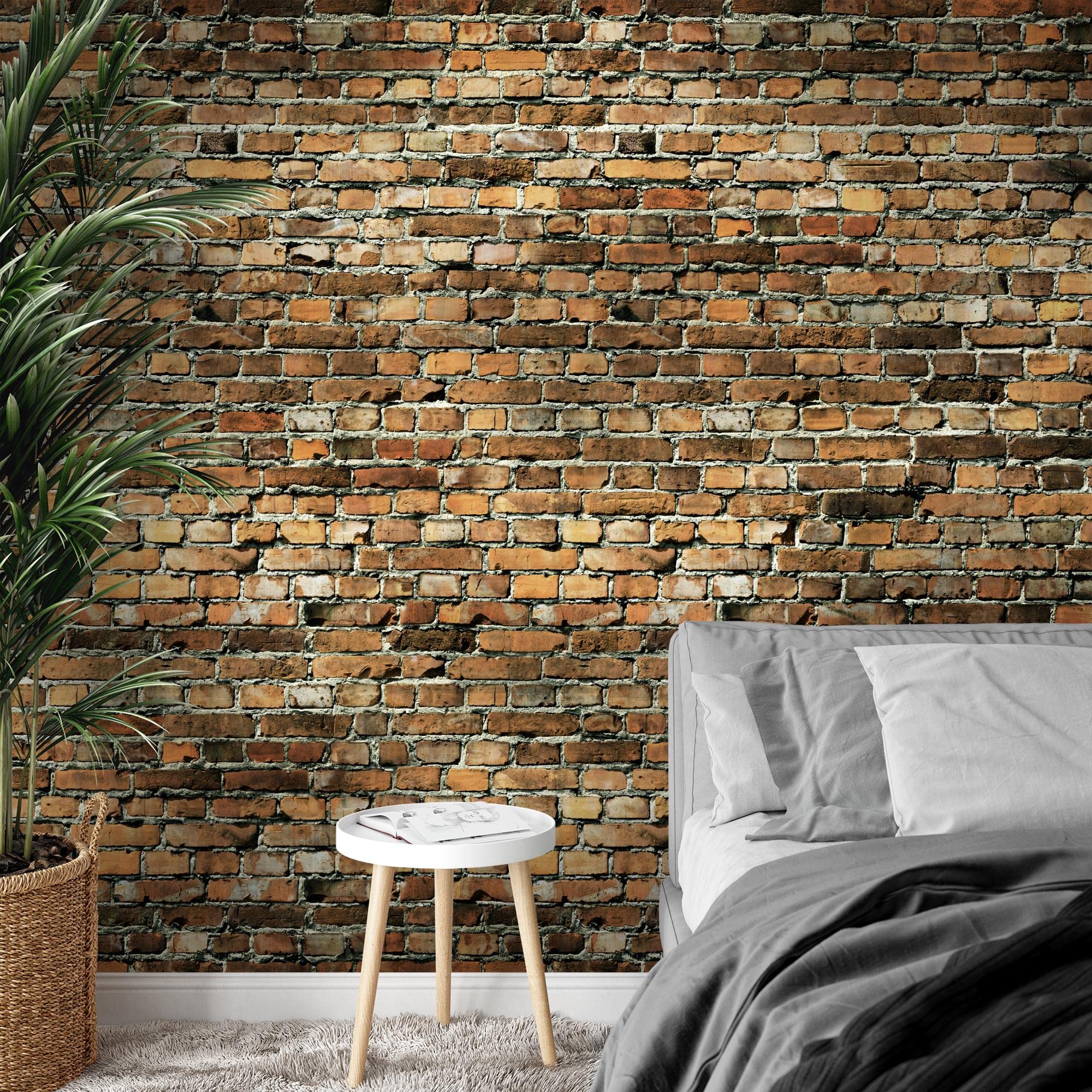 Runa Art Fotobehang 396 x 280 cm stenen wand 3D-effect - fleece wanddecoratie woonkamer slaapkamer - Duitse fabriek - grijs 9082012c