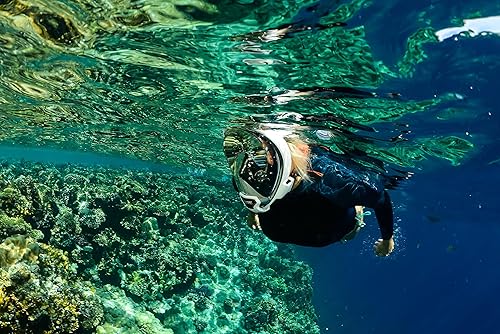 Miniatura 5 de OCEAN REEF - Aria QR + Máscara de esnórquel de liberación rápida - Máscara de esnórquel de cara completa - Visión submarina de 180 grados - 8