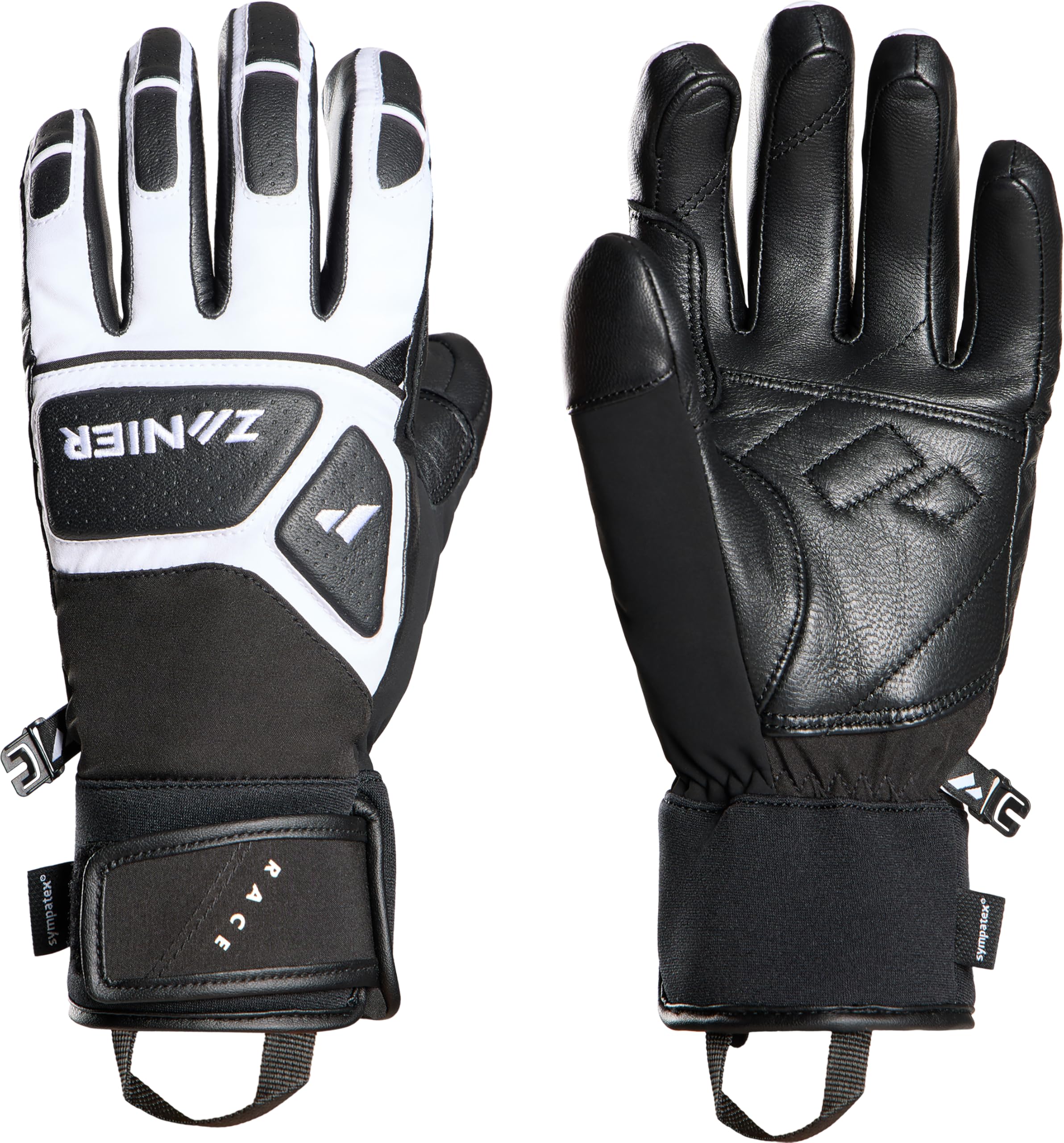 Zanier Race-Pro.Stx Guantes para niños Black/White 4