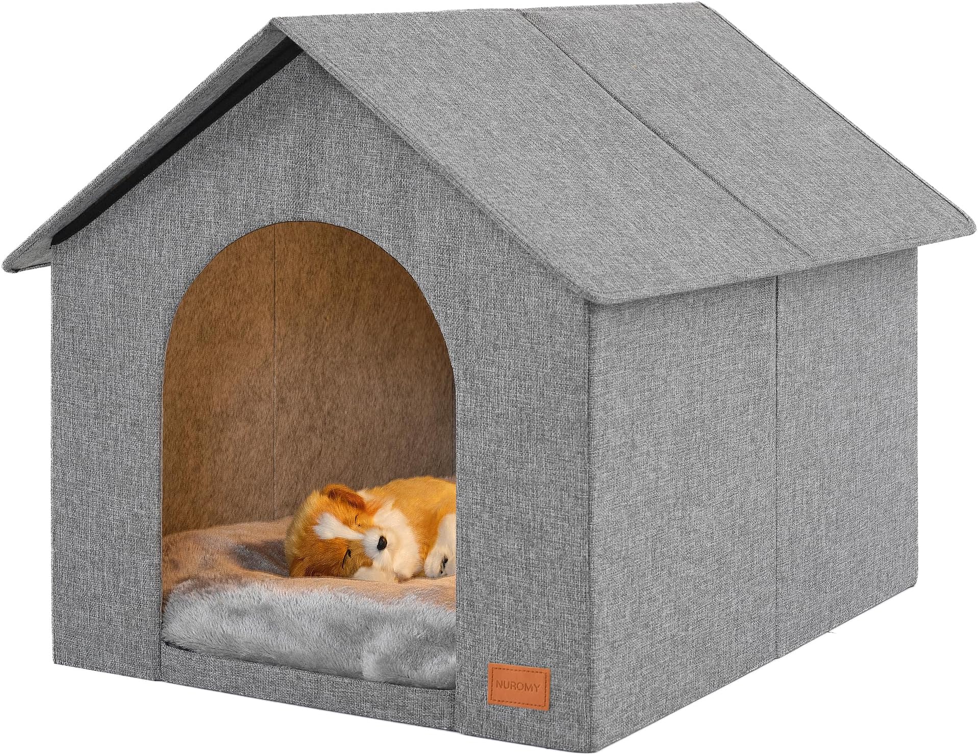 Indoor Dog House with Washable Plush Cushion,Large Size for Medium Dogs & Large Cats