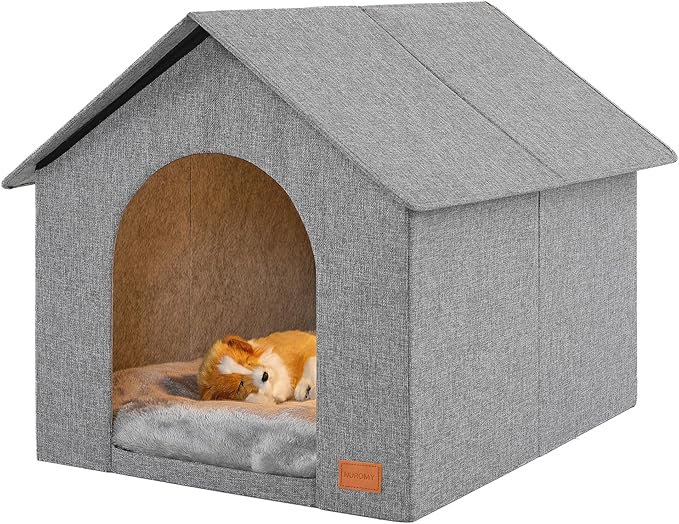 Indoor Dog House with Washable Plush Cushion,Large Size for Medium Dogs & Large Cats